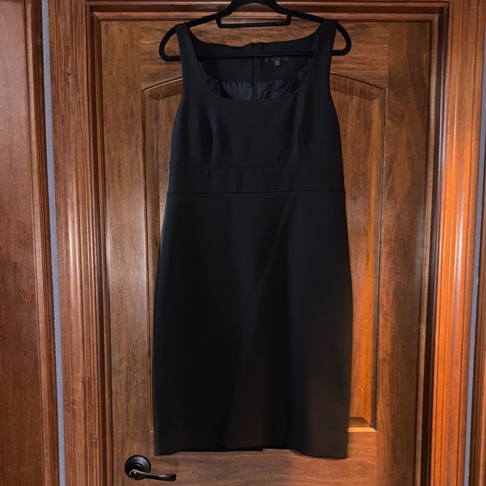 J. Crew Classic Black Midi Suiting Dress